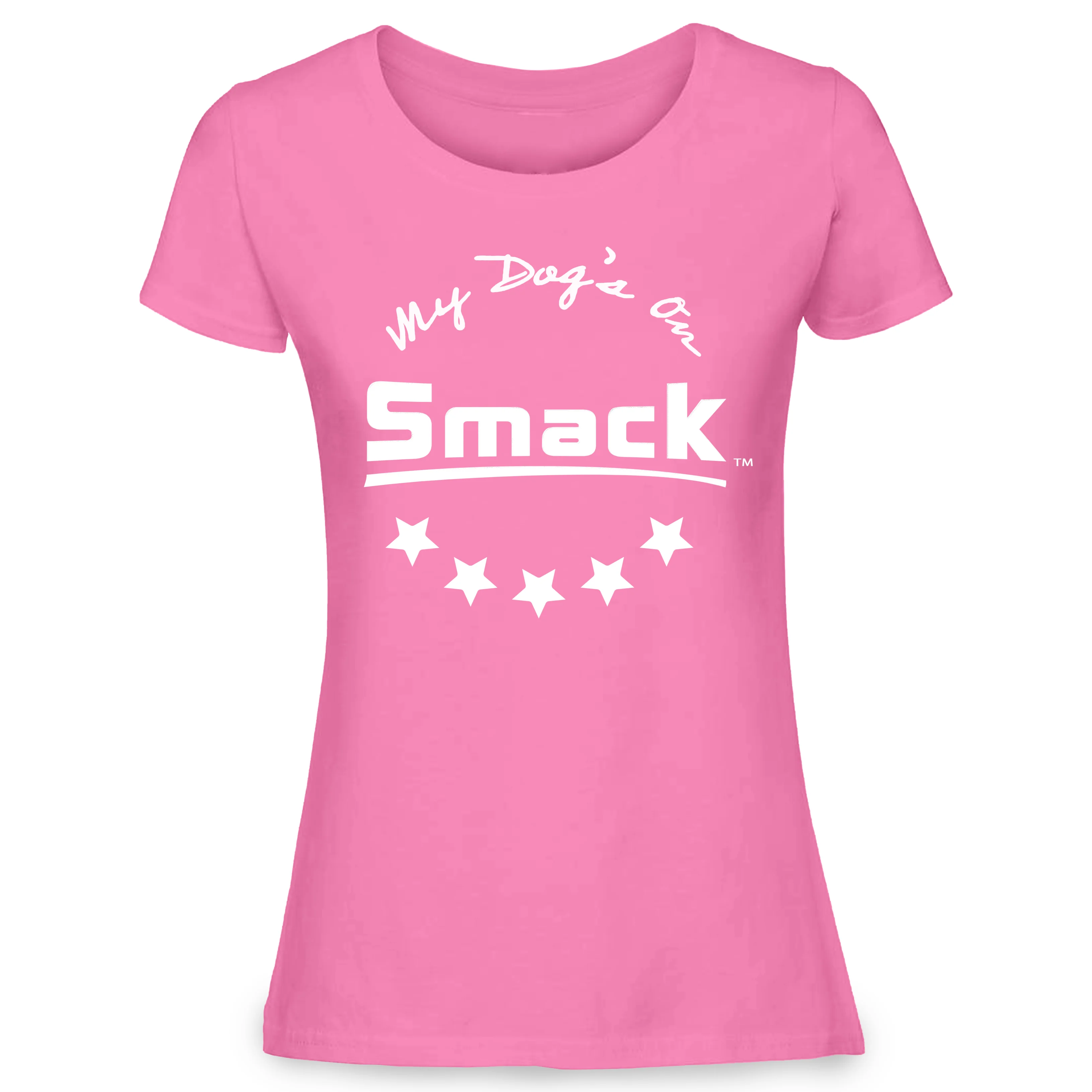 My Dog's on Smack™ T-Shirt - Ladies - Heather Pink